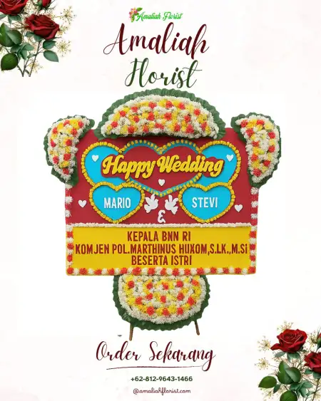 Papan Bunga Pernikahan Sidotopo